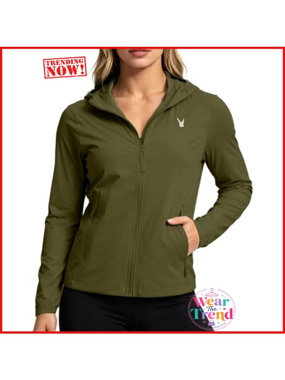 Lightweight UPF 50+ Sun Hoodie Zip Up Jacket with Pockets for Fishing Hiking